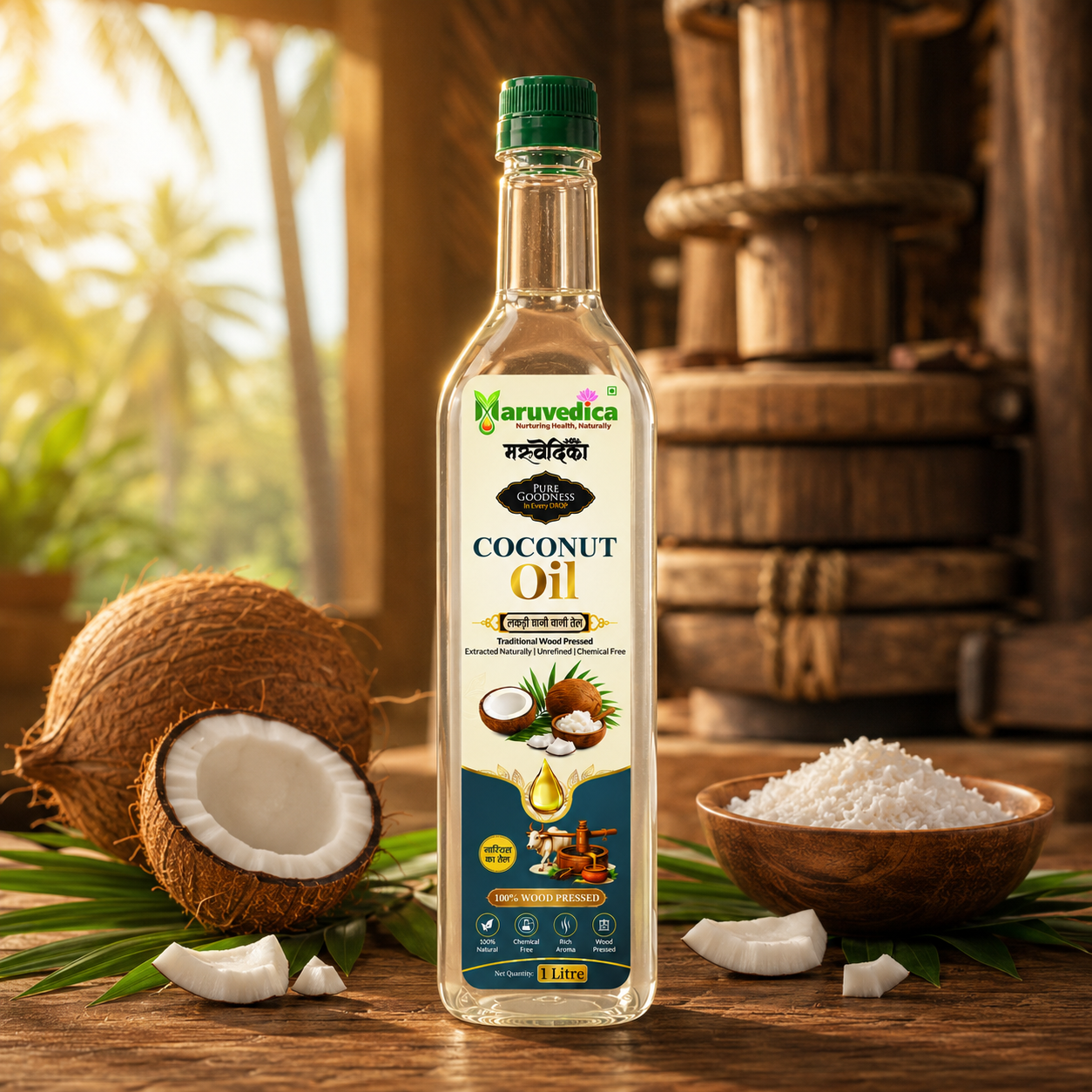 Wood Pressed Coconut Oil